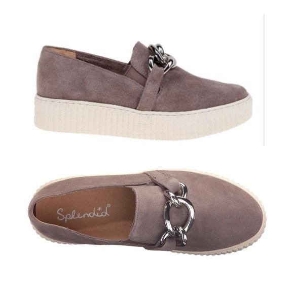 Splendid Shoes - Splendid Smokey Roberta Suede Slip On Platform Chunky Loafer Sneaker Size 8
